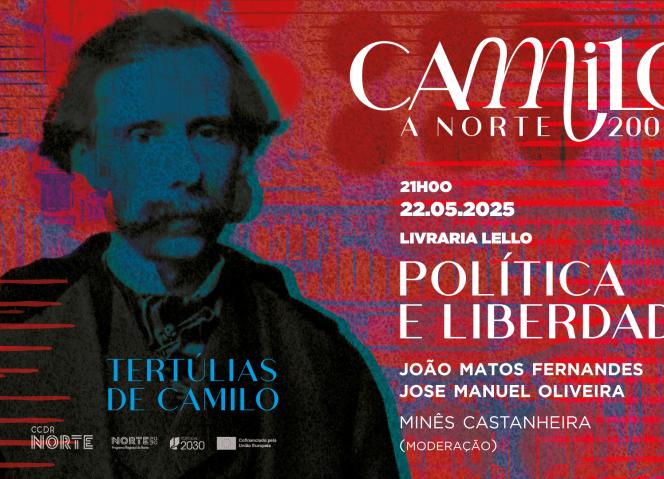 Tertúlias de Camilo arrancam na Livraria Lello dia 22 de maio, pelas 21h00