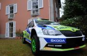 Viatura Skoda R5, entrou na prova com o piloto Miguel Barbosa